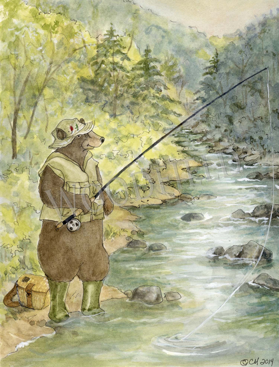 Fly Fishing Notecard - Woodfield Press