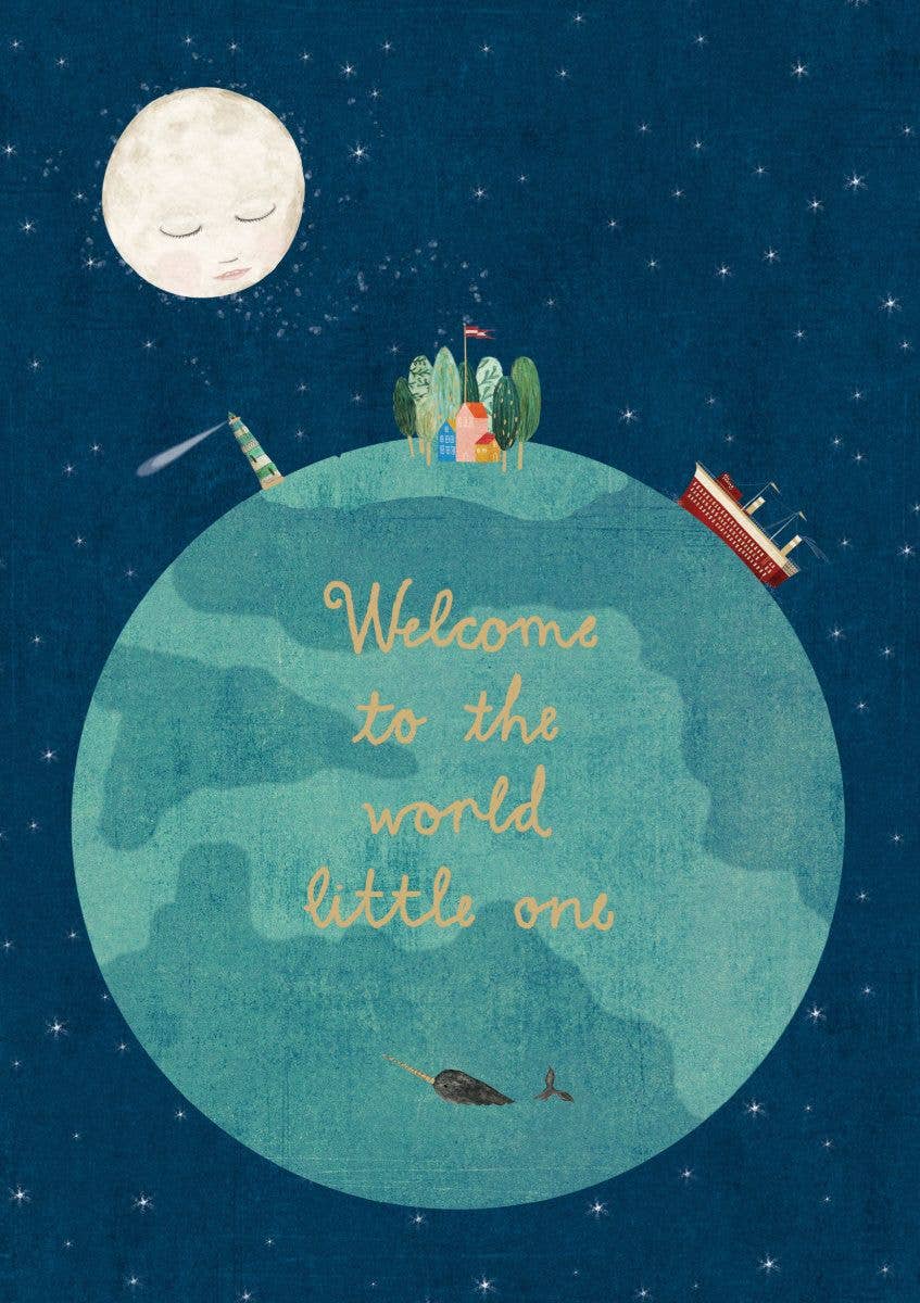 Welcome World Greeting Card - Roger la Borde