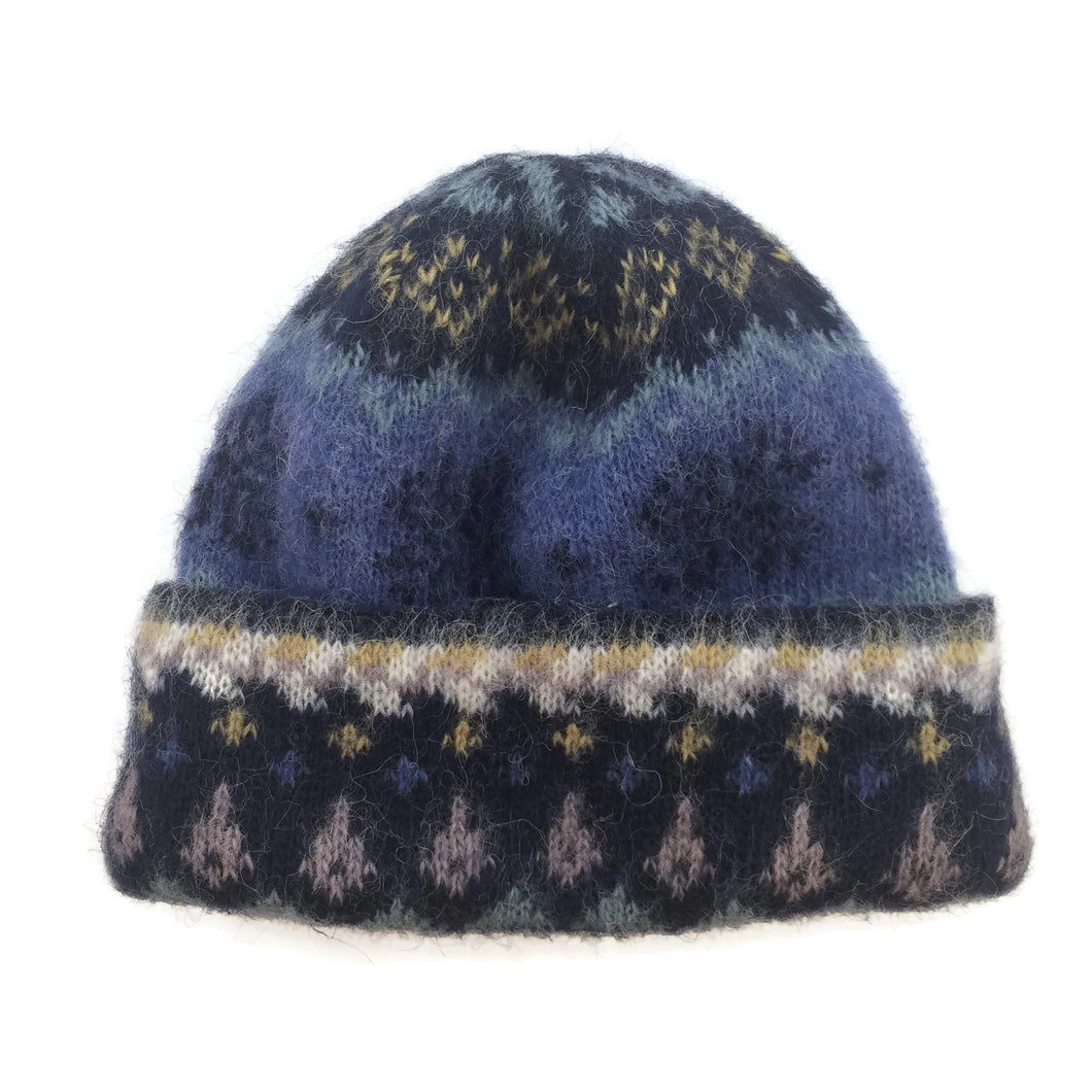 Double Cuff Toque - Dark Blue