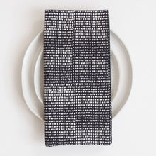 Load image into Gallery viewer, Tiny Dot Midnight Block Printed Napkins - set of 4
