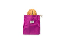 Load image into Gallery viewer, Bees Wrap Reusable Beeswax Lined Artisan Bread Bag - Magenta
