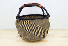 Load image into Gallery viewer, Market Basket Bolga Basket, Blue and Natural
