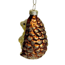 Load image into Gallery viewer, Hedgehog Glass Christmas Tree Ornament
