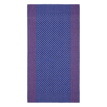 Load image into Gallery viewer, The Workhorse Kitchen Towel, Half-Linen - Blue with Orange Edge
