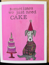 Load image into Gallery viewer, Cake Dog Birthday Card
