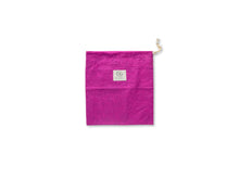 Load image into Gallery viewer, Bees Wrap Reusable Beeswax Lined Artisan Bread Bag - Magenta

