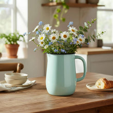 Load image into Gallery viewer, Turquoise Vintage Enamel Jug Pitcher
