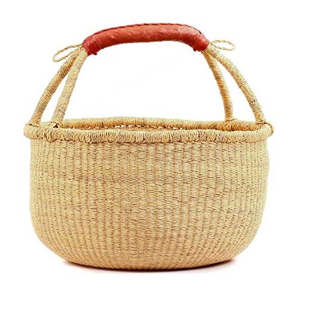 Handwoven Bolga  Basket - Dye Free 14