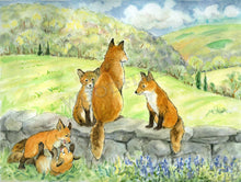 Load image into Gallery viewer, Spring Foxes Notecard
