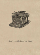 Load image into Gallery viewer, Antique Typewriter - Romance Card
