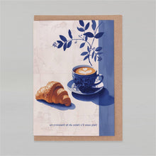 Load image into Gallery viewer, "Un croissant et du soleil"  Greeting Card
