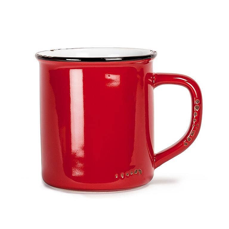 Enamel Look Mug - Red