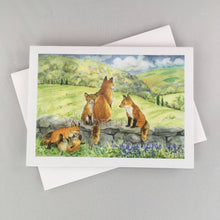 Load image into Gallery viewer, Spring Foxes Notecard
