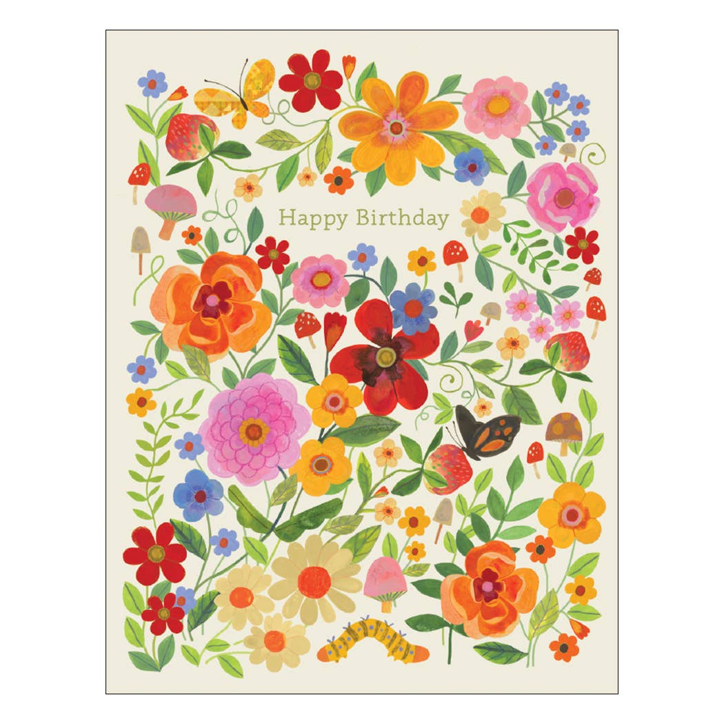 Wildflowers & Berries Birthday Card