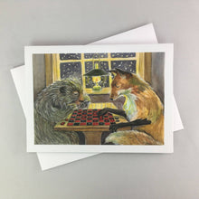 Load image into Gallery viewer, Playing Checkers Notecard
