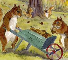 Load image into Gallery viewer, Nut Gathering Notecard
