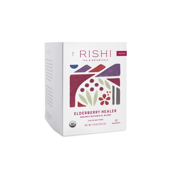 Rishi Tea Elderberry Healer Organic Herbal Tea Sachets