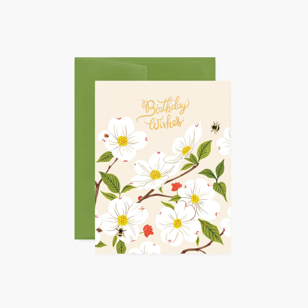 Dogwood Tree Birthday Card - Botanica Paper Co.