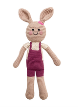 Load image into Gallery viewer, Springtime Easter Bunny in Suspenders - Crochet Plush
