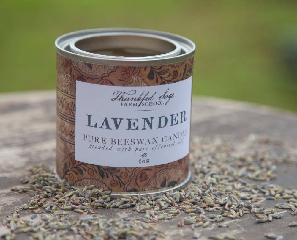 Lavender Pure Beeswax Candle