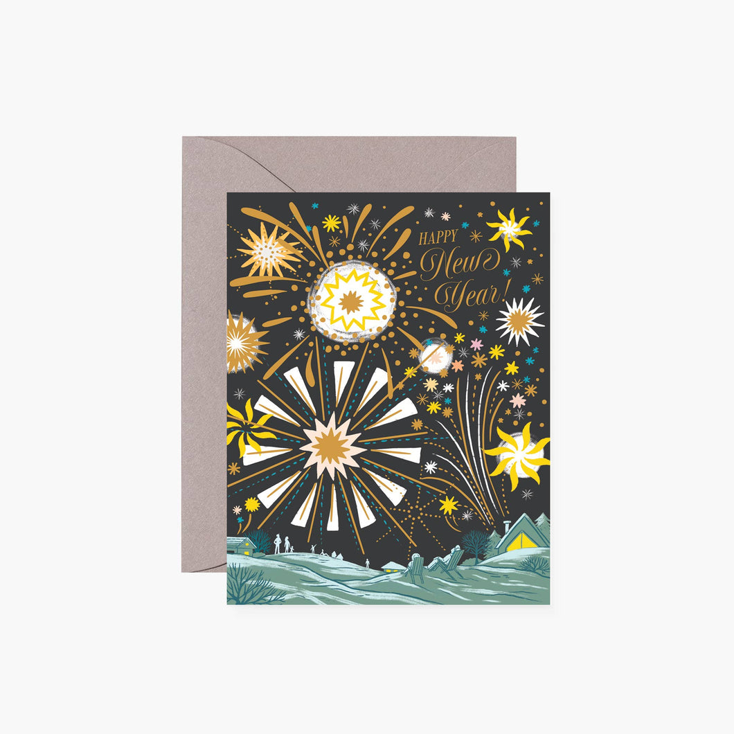 Fireworks New Year's Card - Botanica Paper Co.