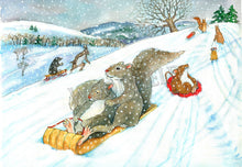 Load image into Gallery viewer, Sledding Fun Notecard - Woodfield Press
