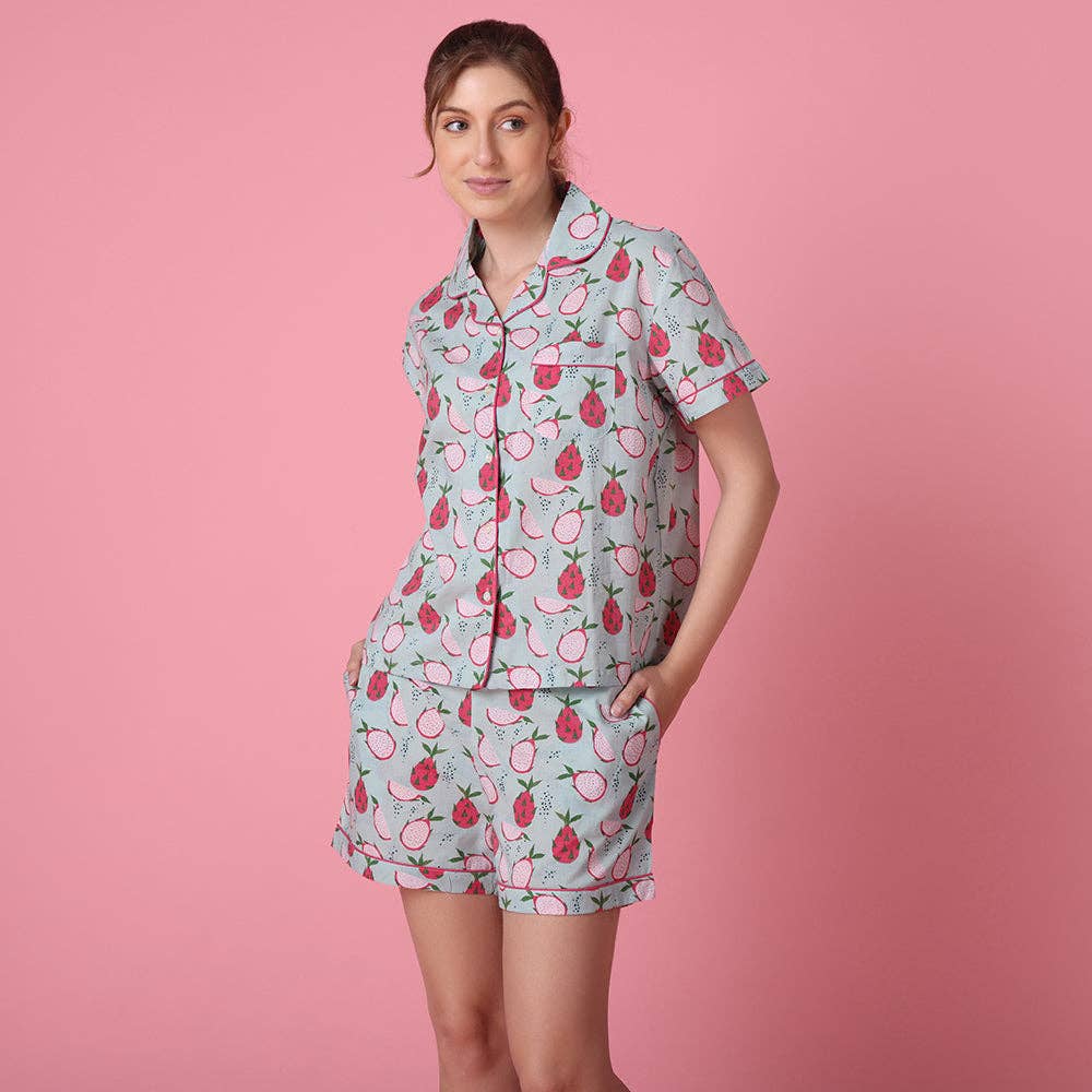 Mahogany - Dragonfruit Shorts PJ Set