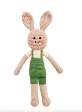 Load image into Gallery viewer, Springtime Easter Bunny in Suspenders - Crochet Plush
