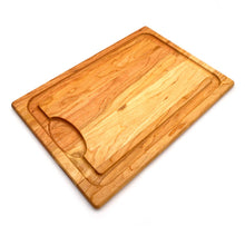 Load image into Gallery viewer, Cherry Farmhouse Carving Board with Juice Groove and Well
