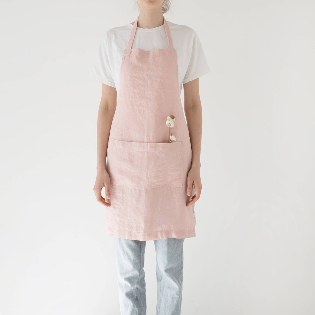 Misty Rose Linen Daily Apron