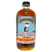 Load image into Gallery viewer, Glass Bottle of Pure Vermont Organic Maple Syrup - One Pint
