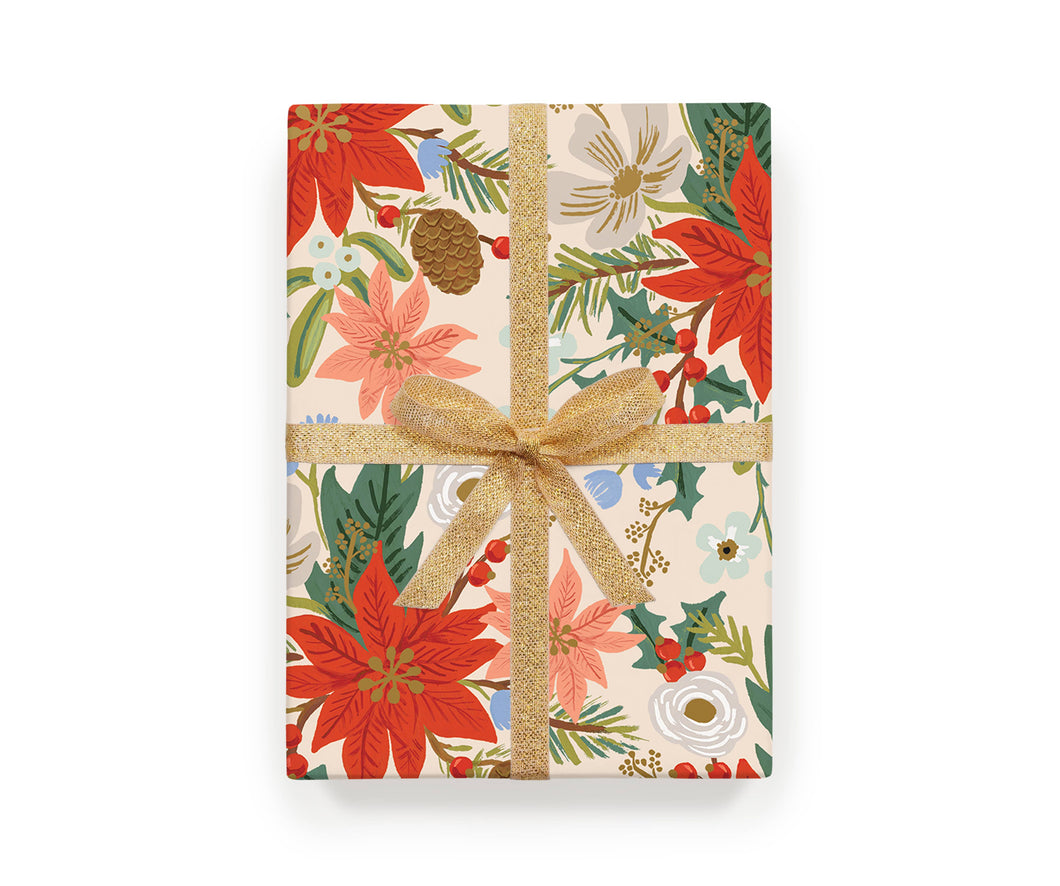 Poinsettia Wrapping Sheet (Flat)