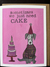 Load image into Gallery viewer, Cake Dog Birthday Card
