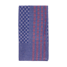 Load image into Gallery viewer, The Workhorse Kitchen Towel, Half-Linen - Blue with Orange Edge
