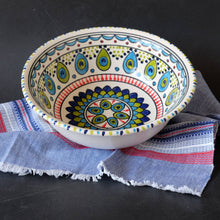 Load image into Gallery viewer, 10" Pavo Medium Deep Ceramic Bowl
