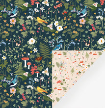Load image into Gallery viewer, Woodland Double Sided Wrapping Paper - Botanica Paper Co.
