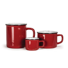 Load image into Gallery viewer, Enamel Look Cappuccino-Red-2.5&quot;H
