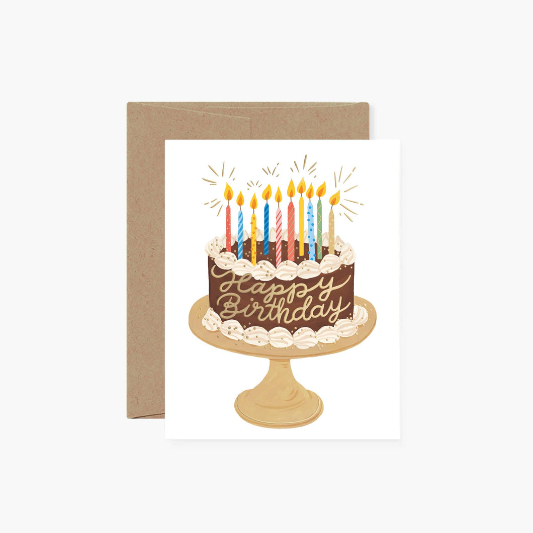 Chocolate Birthday card - Botanica Paper Co.