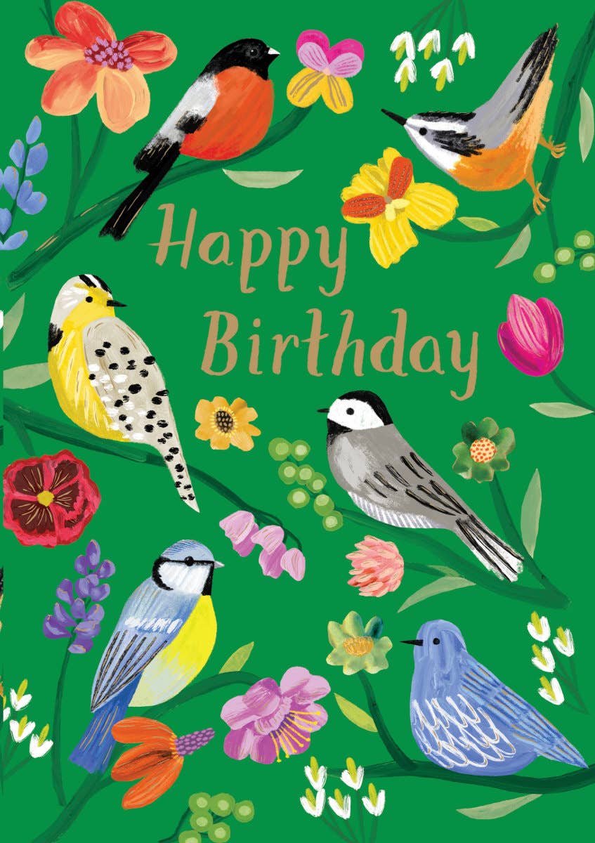 Birdhaven Birthday Greeting Card - Roger la Borde