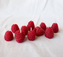 Load image into Gallery viewer, Beeswax Raspberry Birthday Candles
