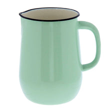 Load image into Gallery viewer, Mint Coolness Vintage Enamel Jug Pitcher
