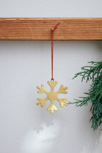 Load image into Gallery viewer, Brass Snow Flake Ornament
