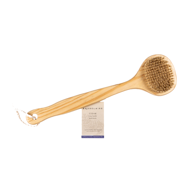 Baudelaire Cedar Long Handle Bath Brush