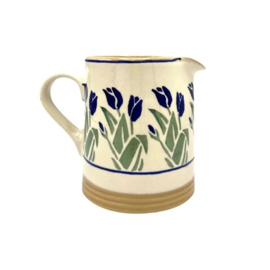Nicholas Mosse Small Cylinder Jug, Blue Blooms