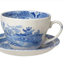 Load image into Gallery viewer, Burleigh Blue Willow Breakfast Cup and Saucer
