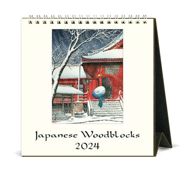 Japanese Woodblock 2024 Cavallini Desk Calendar