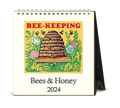 Bees and Honey 2024 Cavallini Desk Calendar