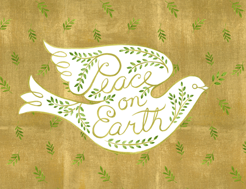 Peace on Earth Dove - Caspari Boxed Christmas Cards