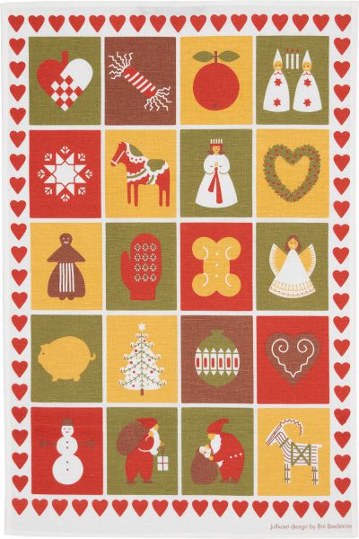 Almedahl's Julhuset (Christmas House) Tea Towel