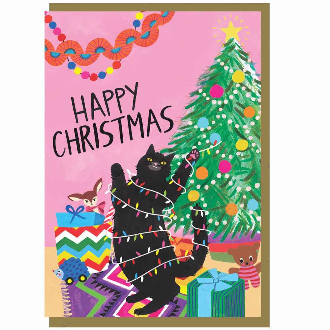 Crazy Cat Christmas Card